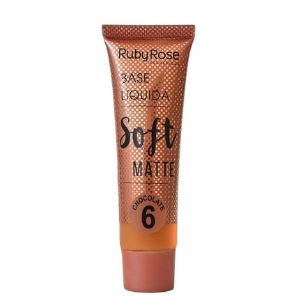 Base Líquida Ruby Rose Soft Matte Hb8050 Chocolate 6