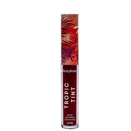 Batom Lip Tint Ruby Rose Tropic Cereja 2,5ml