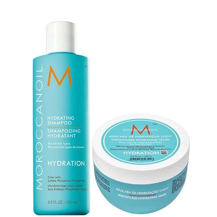 Kit Shampoo e Máscara Moroccanoil Hydration Leve Home Care