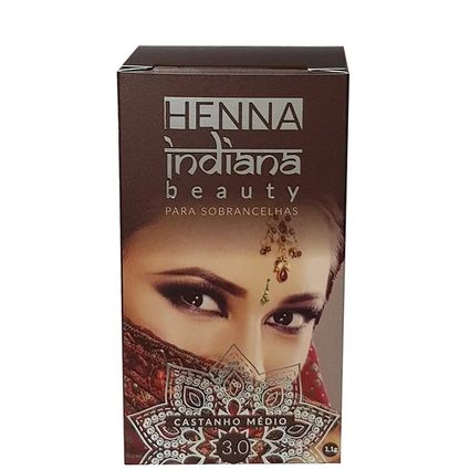 Henna para Sobrancelhas Henna Indiana Castanho Médio