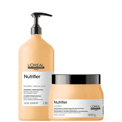 Kit Shampoo e Máscara Loréal Nutrifier Salão