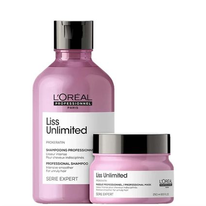 Kit Shampoo e Máscara Loréal Liss Unlimited Home Care