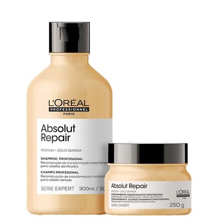 Kit Shampoo e Máscara Loréal Gold Quinoa Home Care