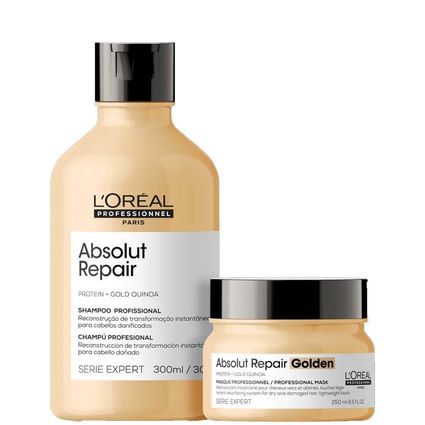 Kit Shampoo e Máscara Loréal Gold Quinoa Light Home Care