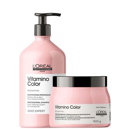 Kit Shampoo 750ml e Máscara 500g Loréal Vitamino Color