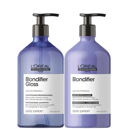Kit Shampoo e Condicionador Loréal Blondifier Gloss 750ml