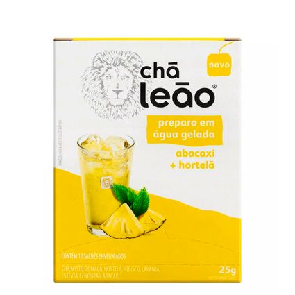 Chá Leão Gelado Abacaxi com Hortelã 10 Un 25g