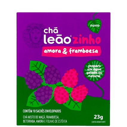 Chá Leão Kids Amora com Framboesa 10 Sachês 23g