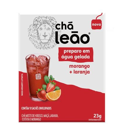 Chá Leão Gelado Morango com Laranja 10 Un 25g