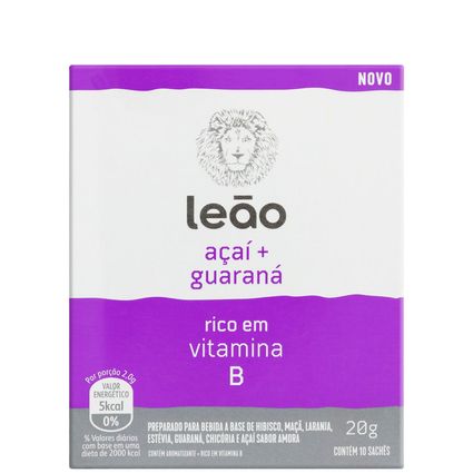 Chá Leão Vitamínico Açaí e Guaraná 10 Un 20g