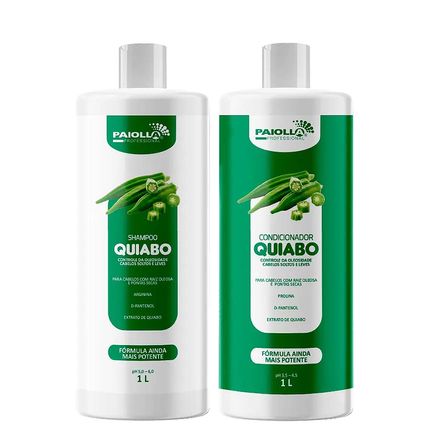 Kit Shampoo e Condicionador Paiolla Quiabo Salão