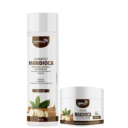 Kit Shampoo e Máscara Hidratante Paiolla Mandioca Home Care