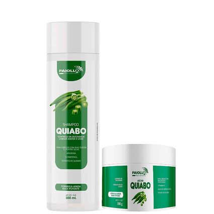 Kit Shampoo e Máscara Hidratante Paiolla Quiabo Home Care