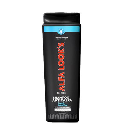 Shampoo Anticaspa Alfa Looks Fresh Menthol 400ml